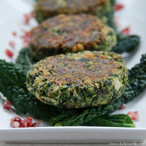 spinach and white bean patties | dailywaffle