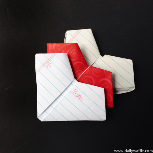 origami heart note