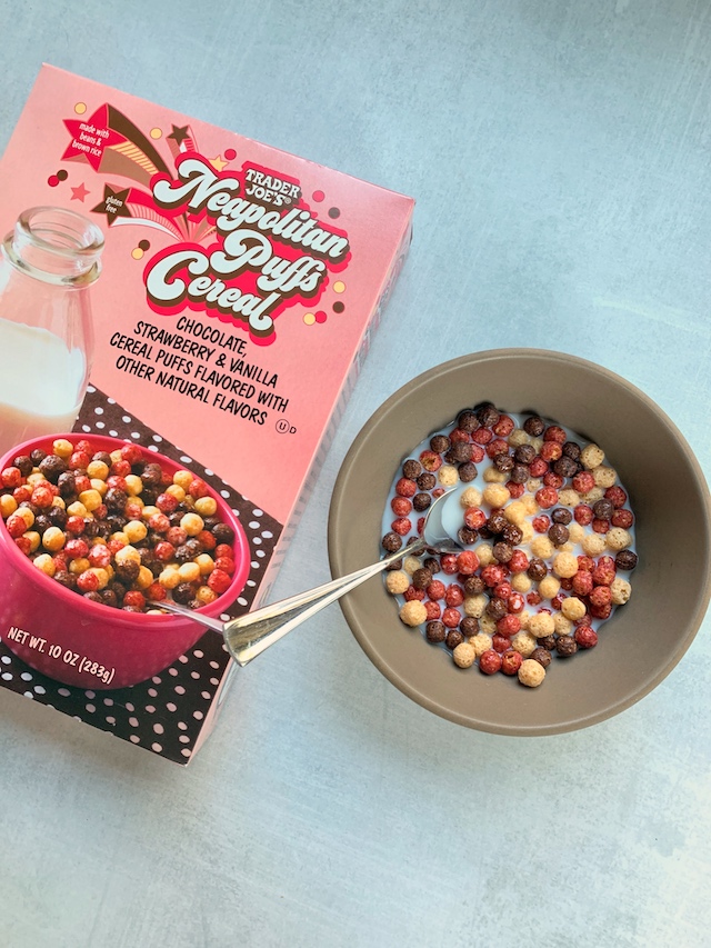 We Tried Trader Joe's Neapolitan Puffs Cereal