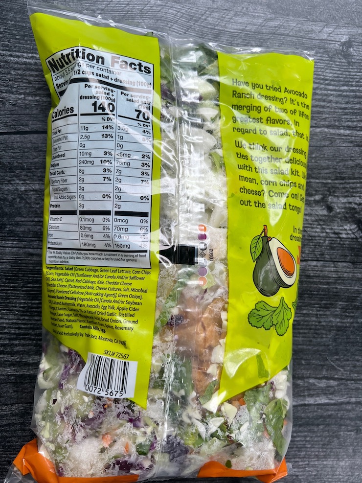 We Tried Trader Joe's Avocado Ranch Salad Kit DailyWaffle