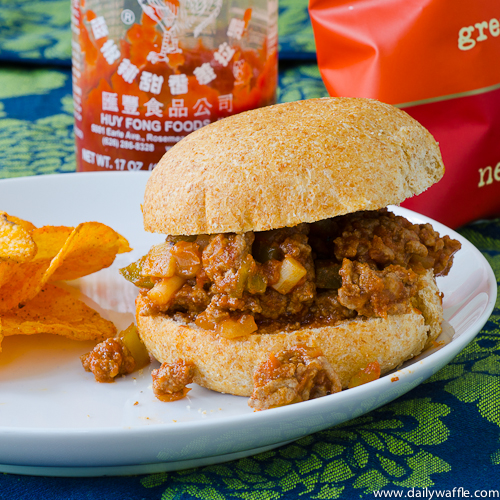 sriracha sloppy joe sandwich