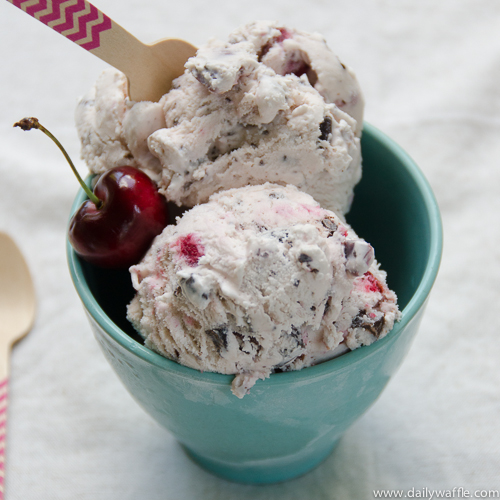 molly moon's cherry chocolate chunk (at home) | dailywaffle