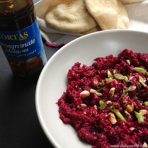 beets with yogurt and za'atar | dailywaffle