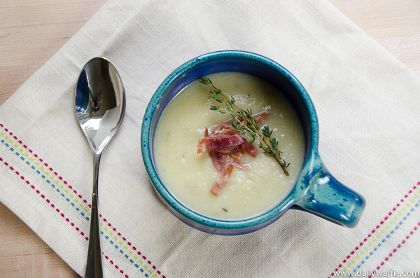 cauliflower and potato chowder | dailywaffle