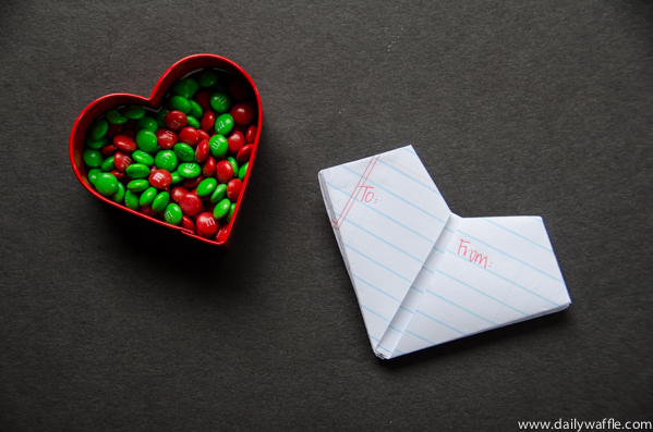 folded note heart | dailywaffle