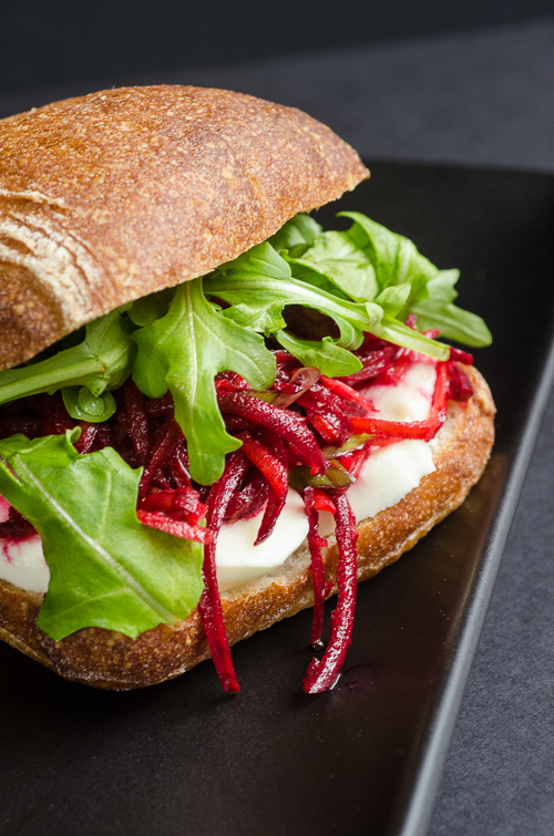 block rockin beet slaw mozzarella sandwich | dailywaffle