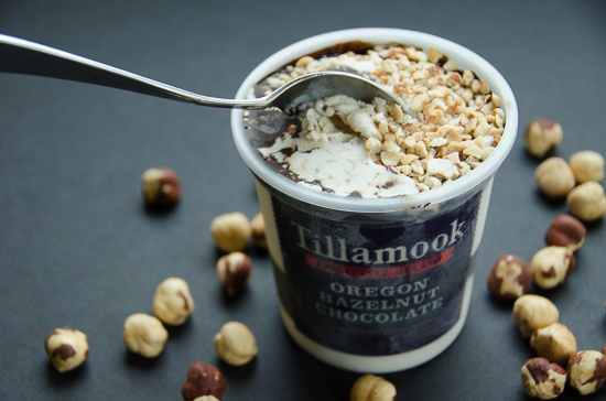 Tillamook Oregon hazelnut Chocolate gelato |dailywaffle