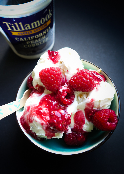 tillamook peach cobbler melba |dailywaffle