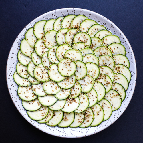 japanese zucchini carpaccio| dailywaffle