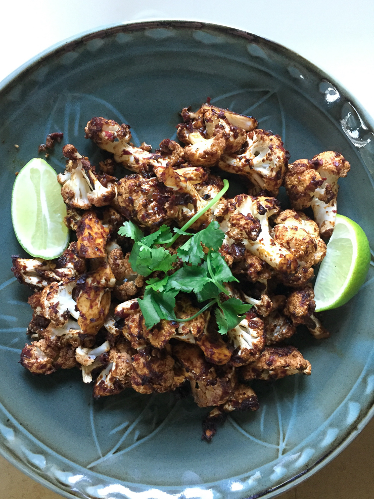 chorizo spiced roasted cauliflower