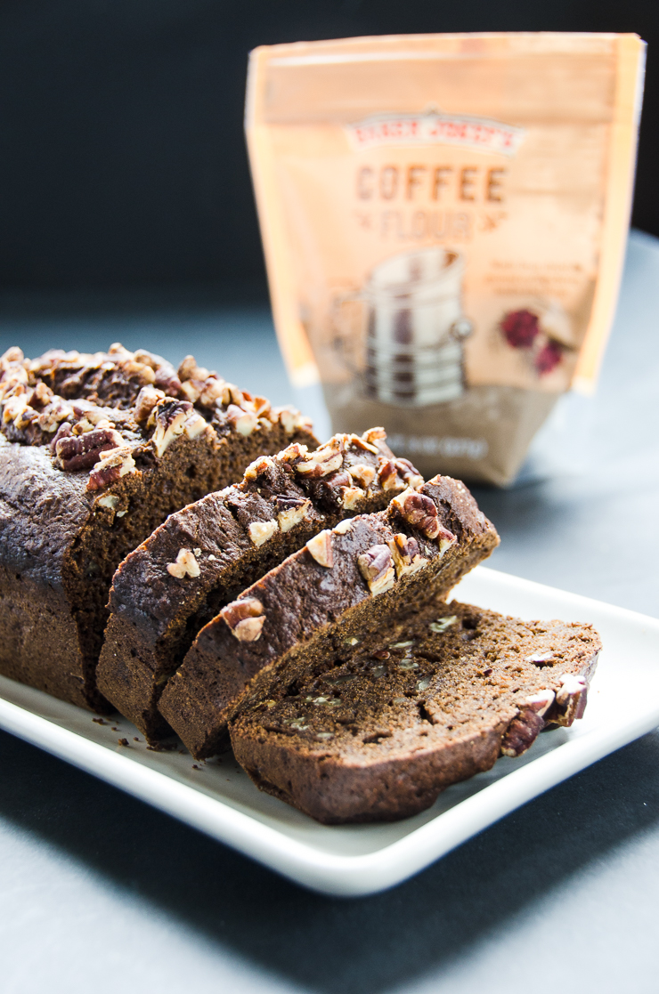 banana bread with coffee flour