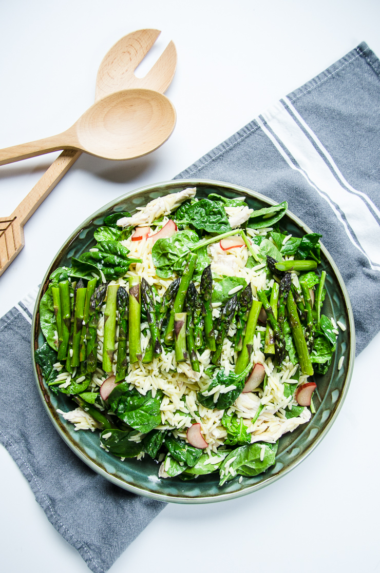 lemony orzo with asparagus