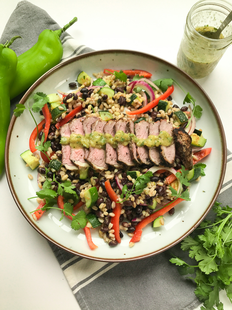 steak salad with hatch chile vinaigrette 