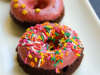 Baked Chocolate Donuts with Strawberry Glaze