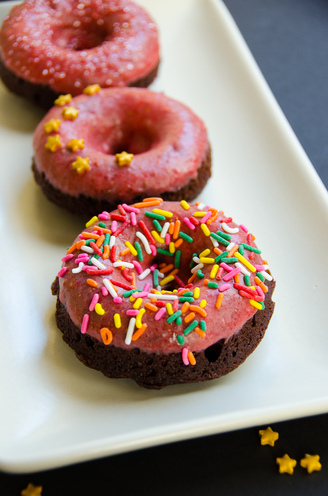 baked chocolate donuts