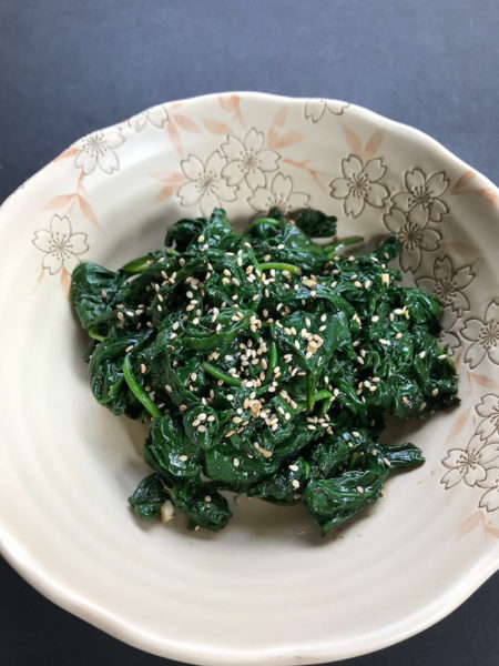 sesame soy sauce spinach