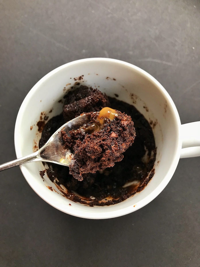 trader joe's chocolate salted caramel mug cake