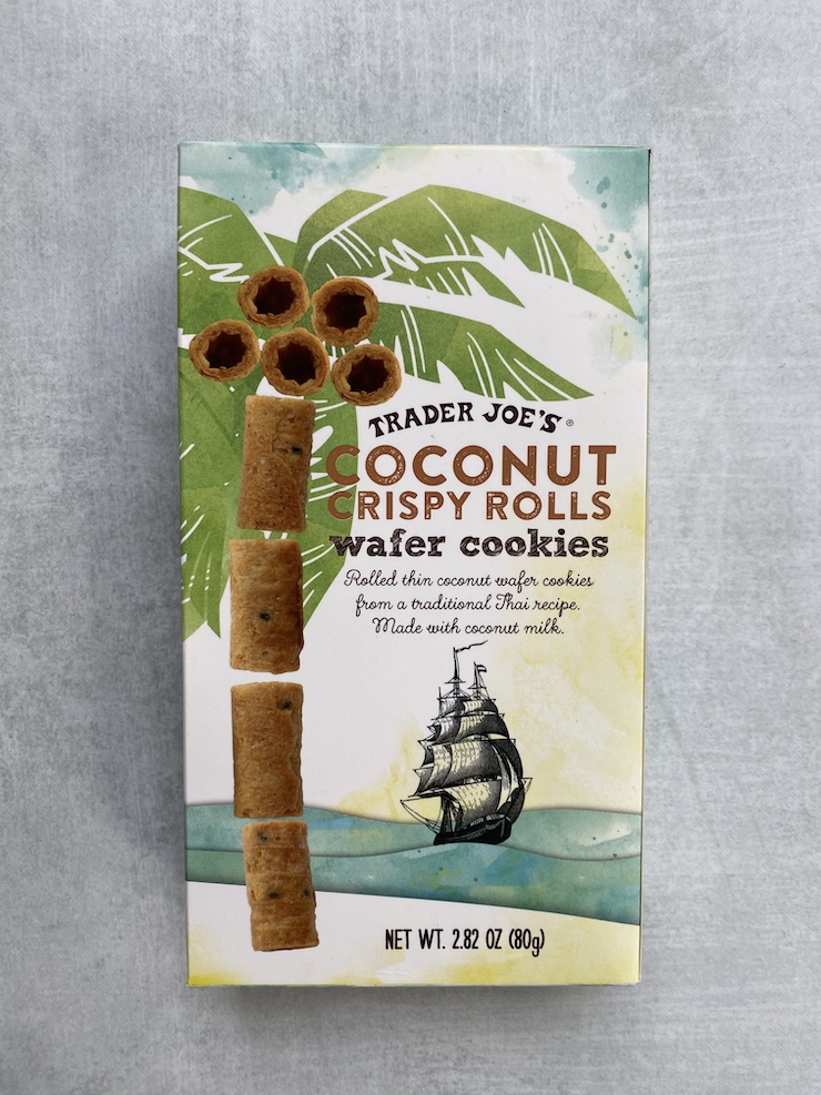 Trader Joe's Coconut Crispy Rolls box
