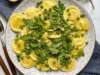 Lemon Ricotta Ravioli with Peas and Mint