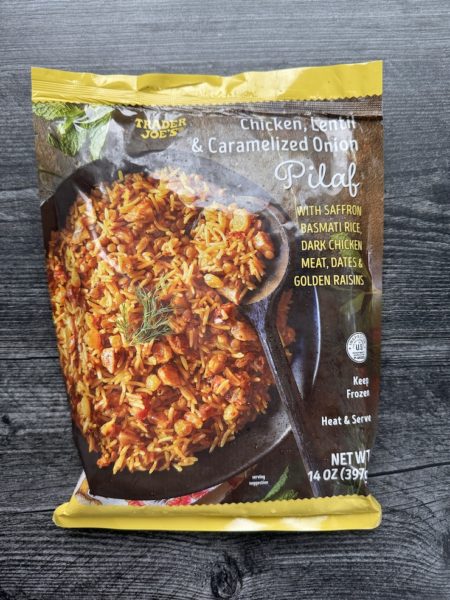 Trader Joe's Chicken, Lentil and Caramelized Onion Pilaf bag