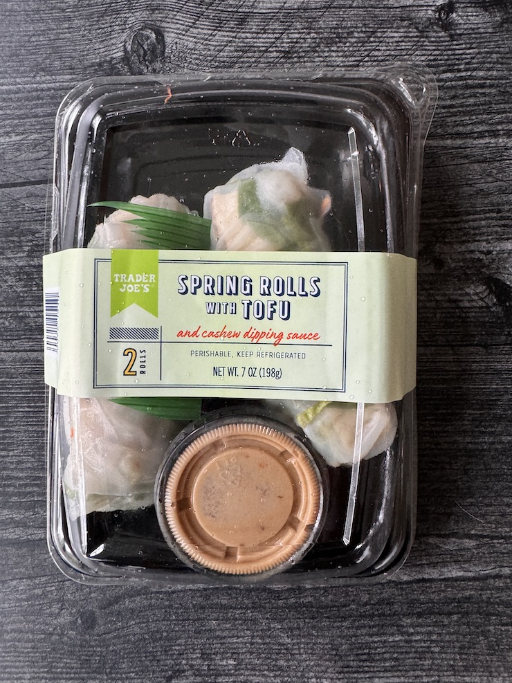 Trader Joe's Spring Rolls with Tofu and cashew dipping sauce
