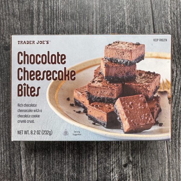 Trader Joe's Chocolate Cheesecake Bites box