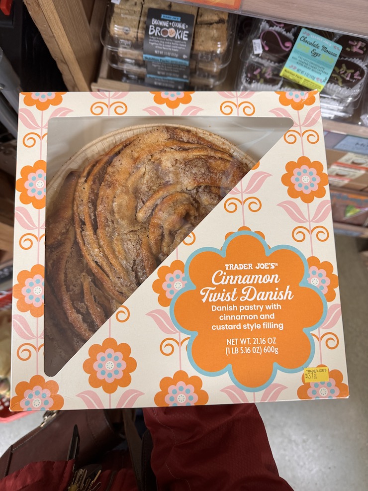 Trader Joe's Cinnamon Twist Danish with a Custard Filling
