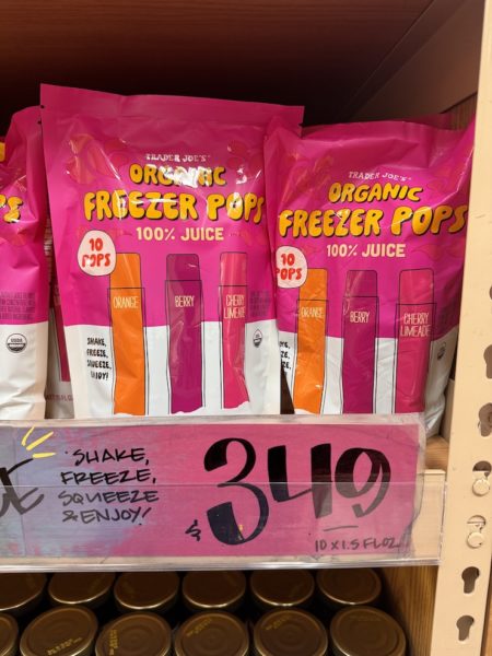 Trader Joe's Organic Freezer Pops 100% Juice