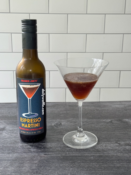 Trader Joe's Espresso Martini and glass