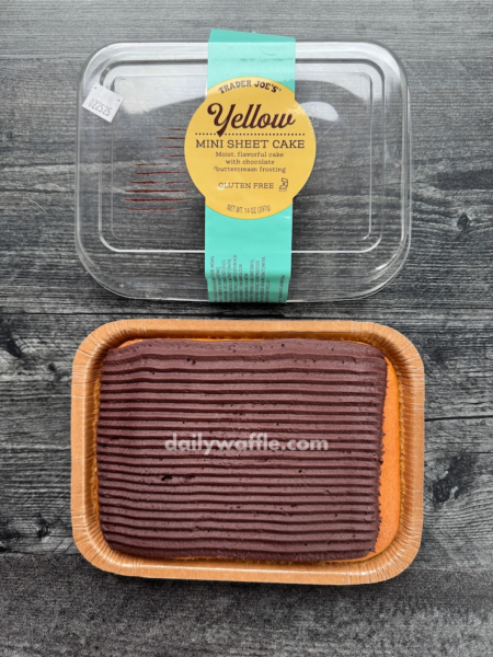 Trader Joe's Yellow Mini Shake lid off