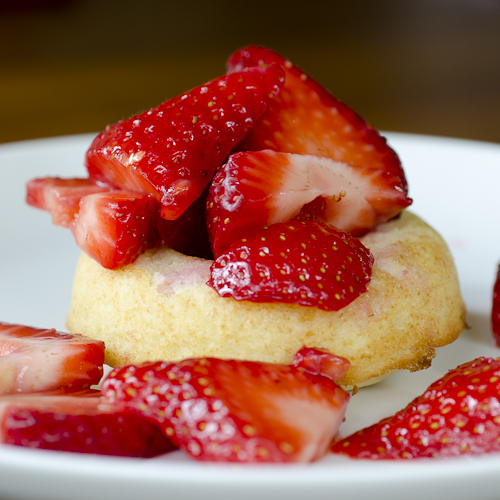 Sliced strawberries served over a buttermilk donut a la strawberry shortcake is another of my favorite summer berry desserts.