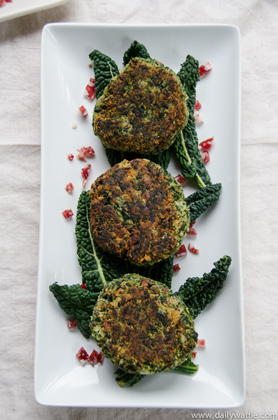 spinach and white bean patties | dailywaffle