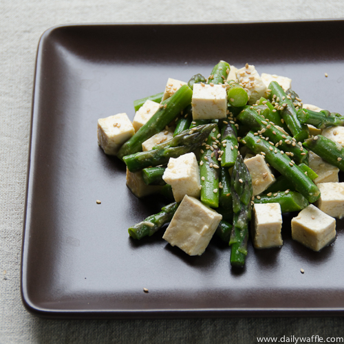 asparagus tofu miso dressing