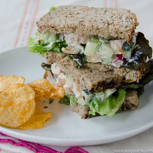 Friday Lite: Tzatziki Chicken Salad Sandwich - DailyWaffle