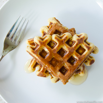 honey orange ginger waffle stack | dailywaffle