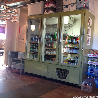 retro fridge at lux coffee phoenix| dailywaffle