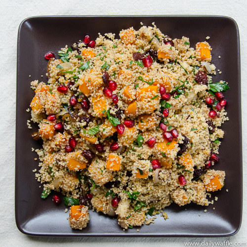 butternut couscous with cherries and pomegranate | dailywaffle