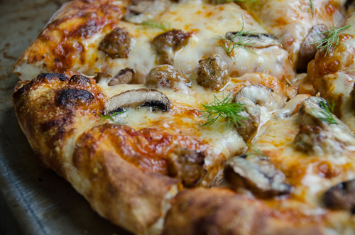 The Seattle: Uli's Andouille, Crimini and Beecher's Flagship pizza