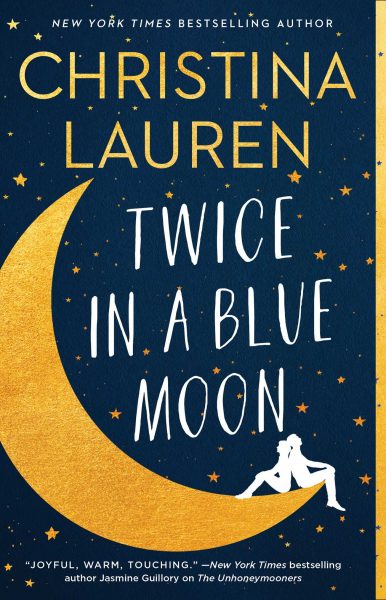 Twice in a Blue Moon has a blue cover with a crescent moon.