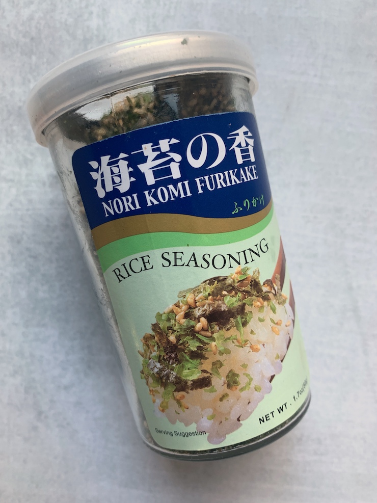 Jar of Furikake, Japanese seaweed and sesame seed mix