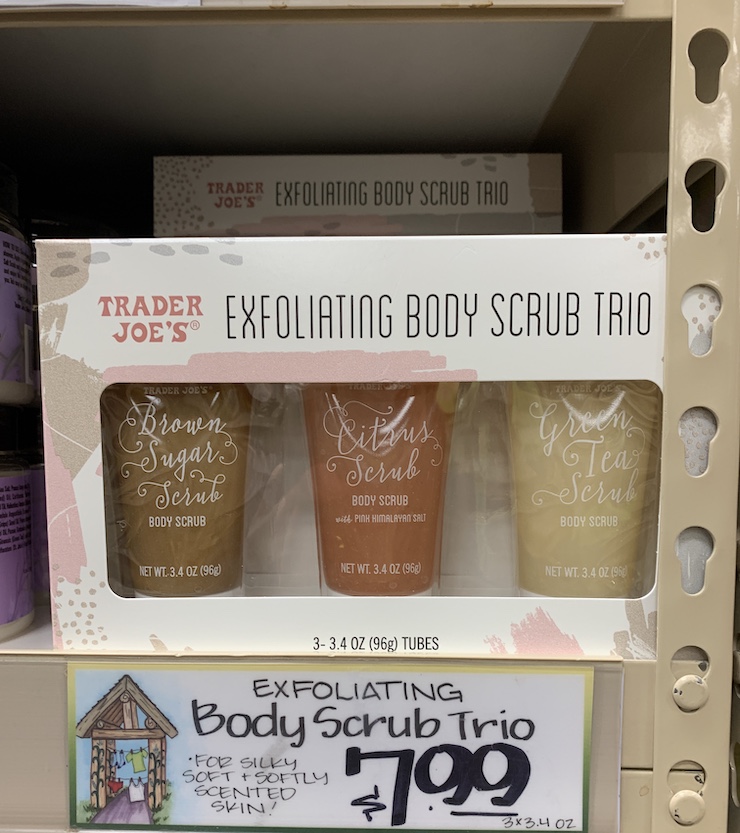 Trader Joe's Holiday Items Exfoliating Body Scrub Trio