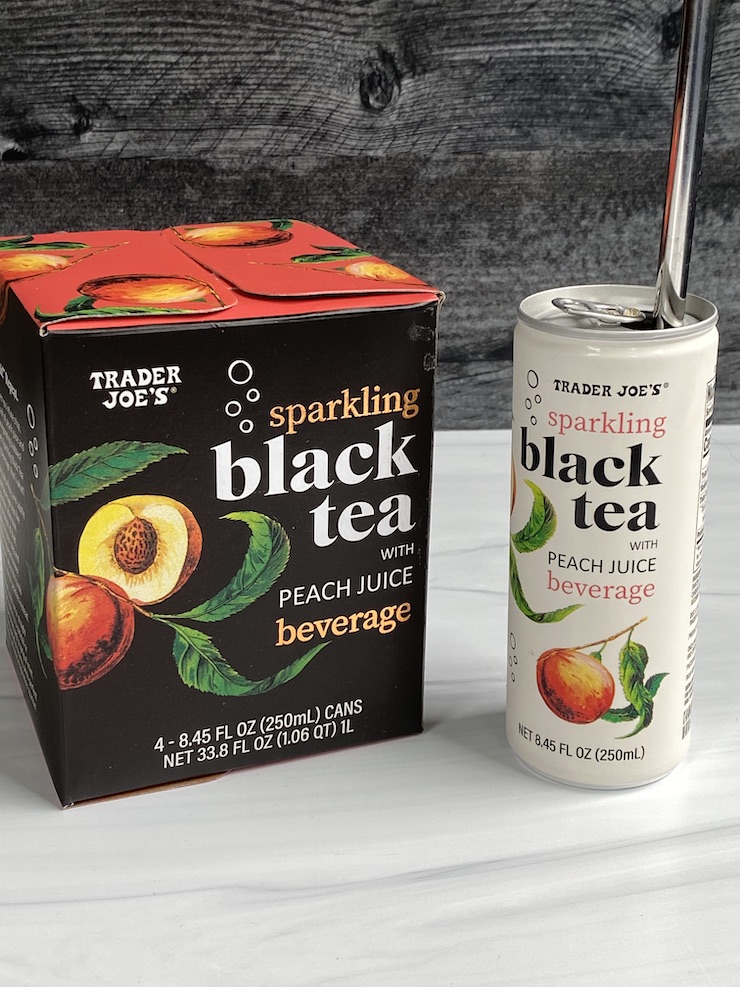 Trader Joe's Sparkling Black Tea with Peach Juice