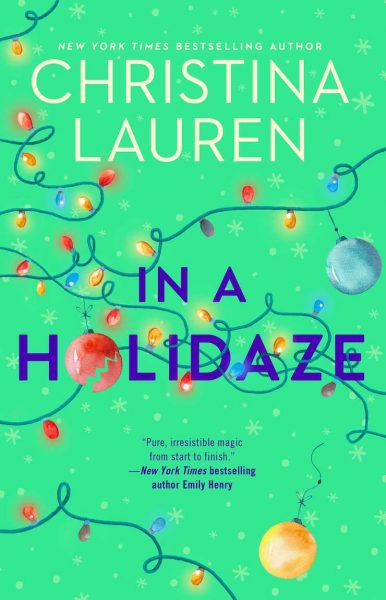 in a holidaze cover title surrounded by a string of colorful christmas lights