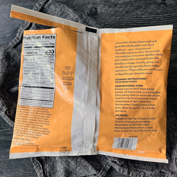 Trader Joe's Breaded Cheddar Cheese Curds Nutrition Facts