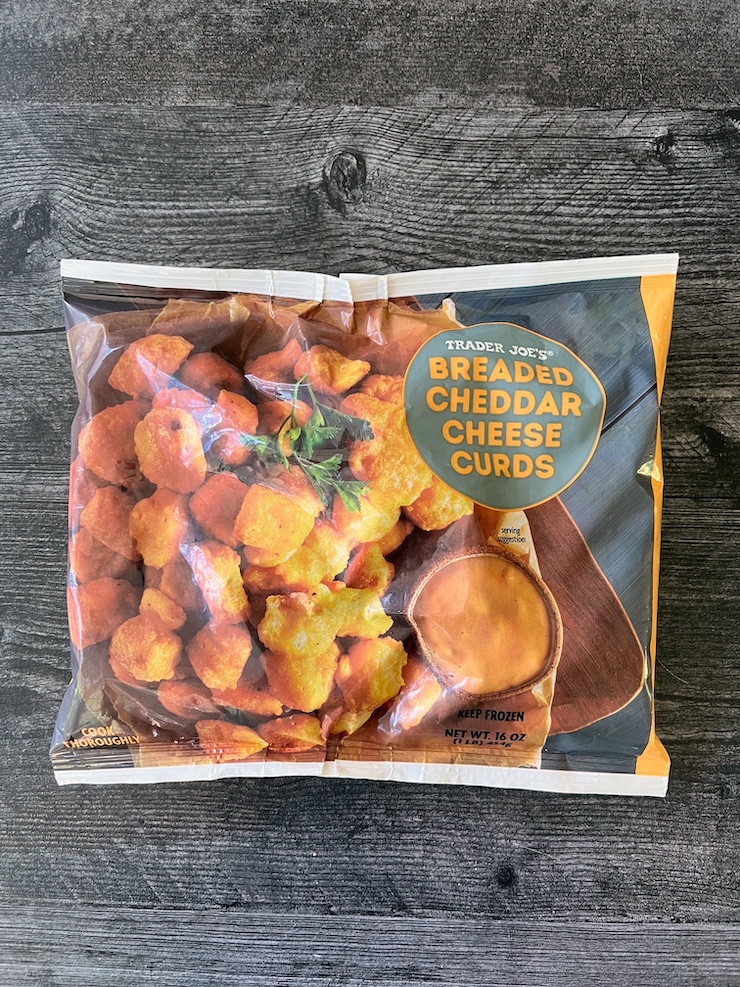 Trader Joe's Breaded Cheddar Cheese Curds bag