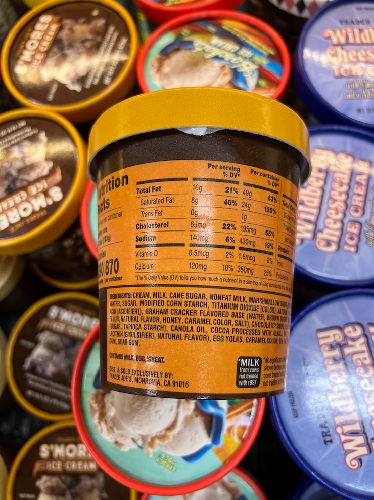 Trader Joe's S'mores Ice Cream Nutrition Facts