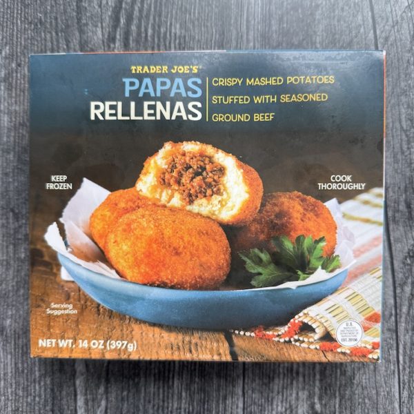 Trader joe's Papas Rellenas, mashed potato croquettes with a seasoned ground beef filling
