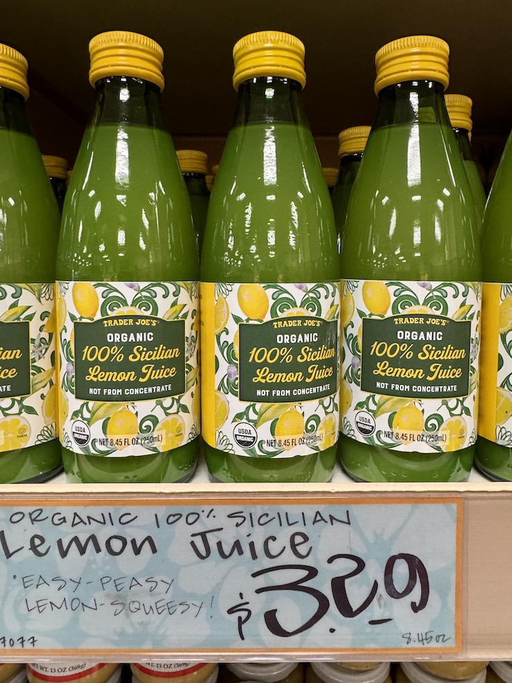 Trader joe's Sicilian Lemon Juice in a bottle.
