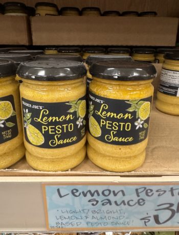 Trader Joe's Lemon Pesto (shelf stable in a jar).