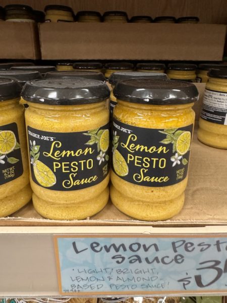 Trader Joe's Lemon Pesto (shelf stable in a jar).